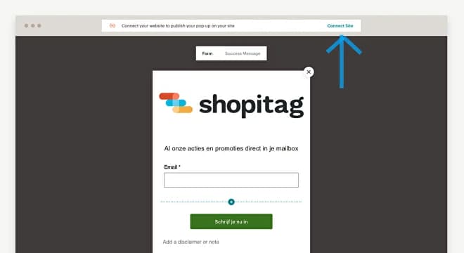 Connect Site button