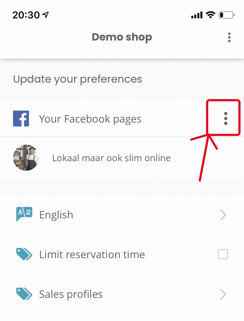 Facebook Pages in App