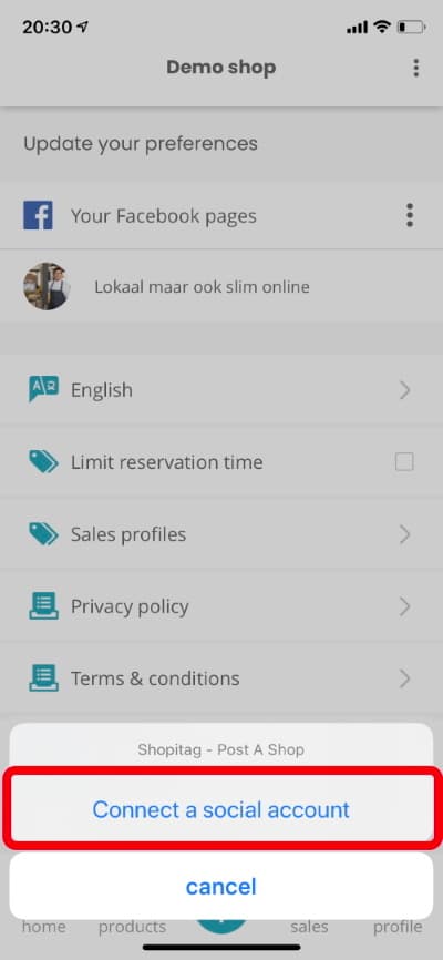 Connect Social Account